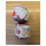 2 Rolls 20 Yards Back to School Wired Edge Ribbons School Themed Ribbon Teacher Pattern Wrapping for Hair Bow Wreath Decor Crafts, 2 Styles - Retail: $12