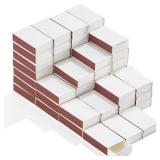 60PCS Blank Matches Containers 2.24 x 1.42 x 0.59 inches White DIY Match Books Storage Boxes Bulk Match Holder with Double-Sided Striker for Wedding Bridal Baby Shower Birthday Party Favor(No Matches)