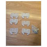 Helonge Drawer Guide Bracket, 6 Pcs White Drawer Slides Guides Bracket Plastic Drawer Track Guides with Screws - Retail: $7
