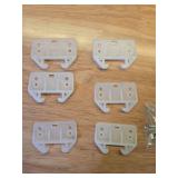 Helonge Drawer Guide Bracket, 6 Pcs White Drawer Slides Guides Bracket Plastic Drawer Track Guides with Screws - Retail: $7