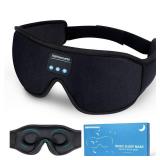 Sleep Headphones, Bluetooth 5.0 Wireless 3D Eye Mask, Lightimetunnel Washable Sleeping Headphones for Side Sleepers With Adjustable Ultra Thin Stereo Speakers Microphone Hands Free for Insomnia Travel