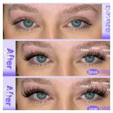 Pawotence Lash Clusters Wispy Cluster Eyelash Extensions 10-18mm Individual Lashes DIY Cluster Lashes Extension Soft Comfortable Eyelash Clusters with Thin Band - Retail: $9