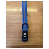 NIMBLE Dog Collar Waterproof Pet Collars Anti-Odor Durable Adjustable PVC and Polyester Soft with Reflective Cloth Stripe Basic Dog Collars SML Sizes (Medium (11.81-18.5inches), Blue) - Retail: $1