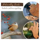 OULYDEKO 5PCS Rusty Birds Decoration,Outdoor Bird Wall Decor,Metal Birds Yard Decor, Metal Birds Craft Statue Ornaments - Garden Sculptures and Yard Art, Fence Decorations Outdoor,Rustic Garden Decor 