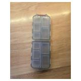 Zuihug 1Pack Travel Pill Organizer - 10 Compartments Pill Case, Compact and Portable Pill Box, Perfect for On-The-Go Storage, Pill Holder for Purse Gray - Retail: $4