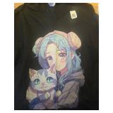 Japanese Kawaii Girl Anime and Cats Cute Gifts for Teens Girls T-Shirt Small - Retail: $20