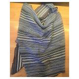 ZAFUL Sarong Coverups for Women Beach Vacation Striped Tie Side Bathing Suit Cover Up Mini Skirt (12-Blue, One Size) - Retail: $24
