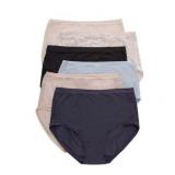 Hanes Womens Underwear Microfiber 6-Pack  SUPER Stretch Panties  Brief  Bikini  or Thong Panty  Comfort Flex Fit - Retail: $30