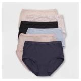 Hanes Womens Underwear Microfiber 6-Pack  SUPER Stretch Panties  Brief  Bikini  or Thong Panty  Comfort Flex Fit - Retail: $30
