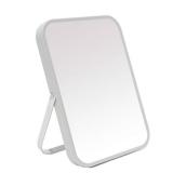 YEAKE Table Desk Vanity Makeup Mirror,8-Inch Portable Folding Mirror with Metal Stand 90°Adjustable Rotation Tavel Make Up Mirror Hanging Bathroom for Shower Shaving(Gray) - Retail: $9