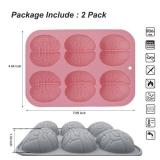 3D Human Brain Silicone Molds, 2 Pack Realistic Halloween Organ Shape Silicone Molds for Candy Chocolate Pudding Dessert Jelly Handmade Soap Suitable for Halloween Party Props - Retail: $10