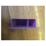 Magnetic Dry Erase Marker Holder,Pen and Eraser Holder for Whiteboard?Magnet Pencil Cup Utility Storage Organizer for Office, Refrigerator, Locker and Metal Cabinets (Purple) - Retail: $7
