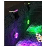 MOFOYEAH Solar Pool Lights, LED Outdoor Lights used - Retail: $25