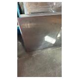 Lot of stainless steel with stainless steel cart on wheels