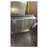 Lot of stainless steel with stainless steel cart on wheels