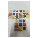 3 Small Real Wood Toys Shape Puzzle Boards