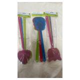 Colorful Plastic Fly Swatters Set 9 count