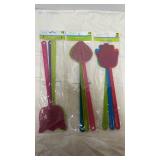 TrueLiving Colorful Plastic Fly Swatters Set 9 count total