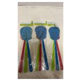 New Plastic Fly Swatters Multi-Color Pack 9 count total