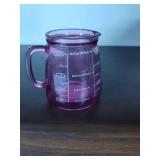 Purple Glass Measuring Cup
