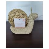 Natural Woven Snail Basket Figurine