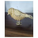 Handwoven Straw Bird Figurine