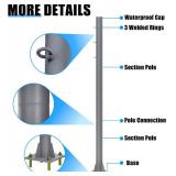 Retails for $160! 2 Packs 2 Pack Sun Shade Poles 10Ft Shade Sail Poles with Flat Base 2.4" Diameter Heavy Duty Shade Sail Post with 3 Rings for Garden Yard Backyard Ground Grassland