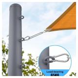 Retails for $160! 2 Packs 2 Pack Sun Shade Poles 10Ft Shade Sail Poles with Flat Base 2.4" Diameter Heavy Duty Shade Sail Post with 3 Rings for Garden Yard Backyard Ground Grassland
