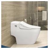Retails for $229! HD-7000 Electric Bidet Seat for Round Toilets in White with Fusion Heating Technology