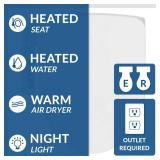 Retails for $229! HD-7000 Electric Bidet Seat for Round Toilets in White with Fusion Heating Technology