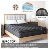 Retails for $256! King Mattress, 10 Inch Hybrid Mattresses Medium Firm for Back & Lumbar Support, 100 Night Trial, Individual Pocket Spring Mattresses for Motion Isolation & Pressure Relief