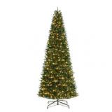 Retails for $592! 12 ft Pre-Lit Monroe Fir Tree 3214 Tips 800 Warm White LED Lights Sure-Lit Pole