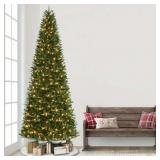 Retails for $592! 12 ft Pre-Lit Monroe Fir Tree 3214 Tips 800 Warm White LED Lights Sure-Lit Pole