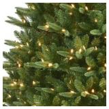 Retails for $592! 12 ft Pre-Lit Monroe Fir Tree 3214 Tips 800 Warm White LED Lights Sure-Lit Pole