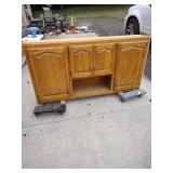 Vintage Oak Kitchen Cabinet Set 71 in x 13 in x 35 in