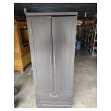 Modern Dark Wood Wardrobe Cabinet