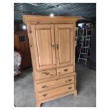 Vintage Pine Entertainment Center/TV Armoire