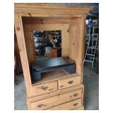 Vintage Pine Entertainment Center/TV Armoire