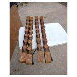 Vintage Wooden Turned Table Legs - Set of 4