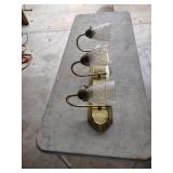 Vintage Art Deco 3-Light Bathroom Vanity Fixture