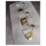 Vintage 3-Light Brass Bathroom Vanity Fixture