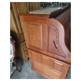 Classic Roll Top Desk with Multiple Drawers missing one paper slide out and screws