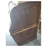Classic Roll Top Desk with Multiple Drawers missing one paper slide out and screws
