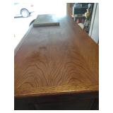 Classic Roll Top Desk with Multiple Drawers missing one paper slide out and screws