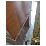 Classic Roll Top Desk with Multiple Drawers missing one paper slide out and screws
