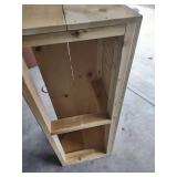 Handcrafted Pine Wood Display Shelf Unit