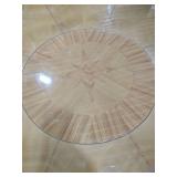 Mid-Century Danish lazy Susan Modern Round Dining Table with Starburst Pattern