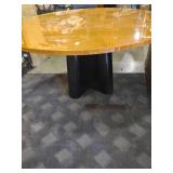 Mid-Century Danish lazy Susan Modern Round Dining Table with Starburst Pattern