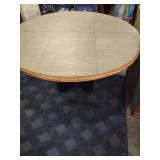 Mid-Century Danish lazy Susan Modern Round Dining Table with Starburst Pattern