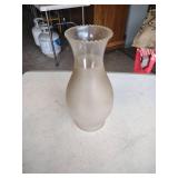 Frosted Glass Vase with Crimped Edge
